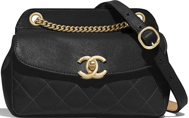 Chanel Lambskin Curved Flap Bag Chanel Lambskin Curved Flap Bag