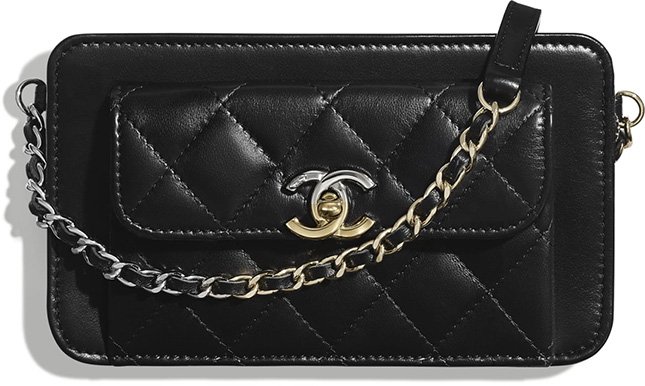 Chanel Clutch With Chain With Front Pocket