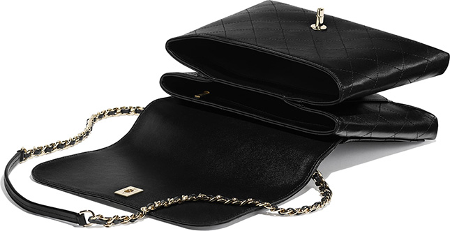 Chanel Calfskin Double Pocket Bag Chanel Calfskin Double Pocket Bag