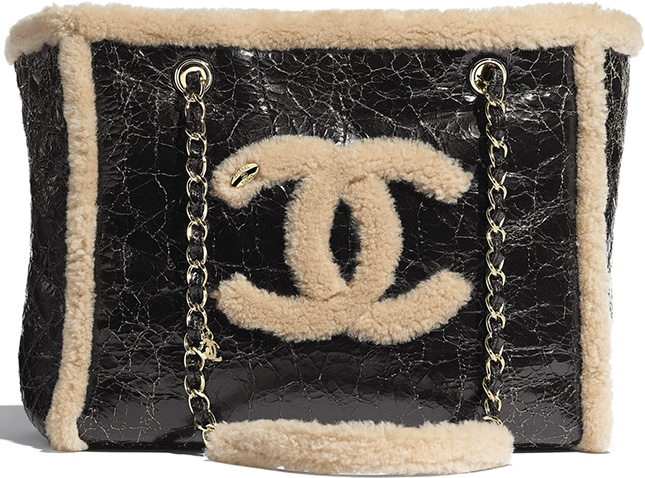 Chanel CC Crumpled Shearling Bag Collection