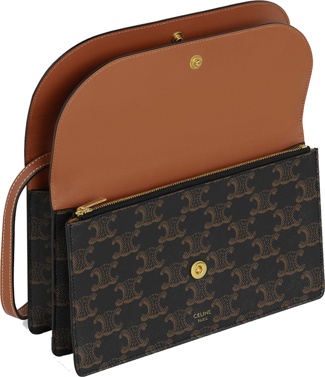 Celine Double Flap Wallet On Strap Celine Double Flap Wallet On Strap