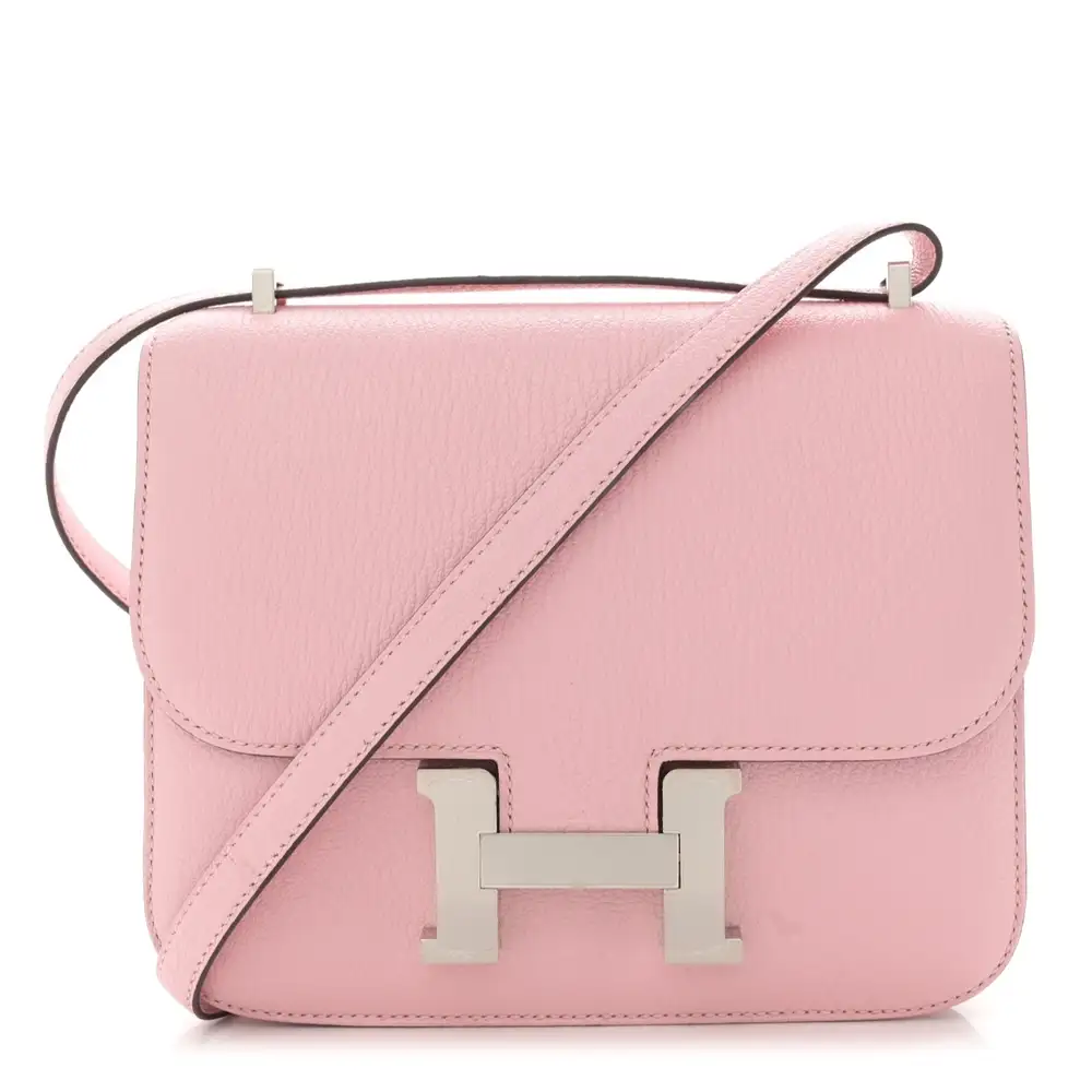 Hermes Constance 18 Bag in Chevre Mysore Rose Sakura