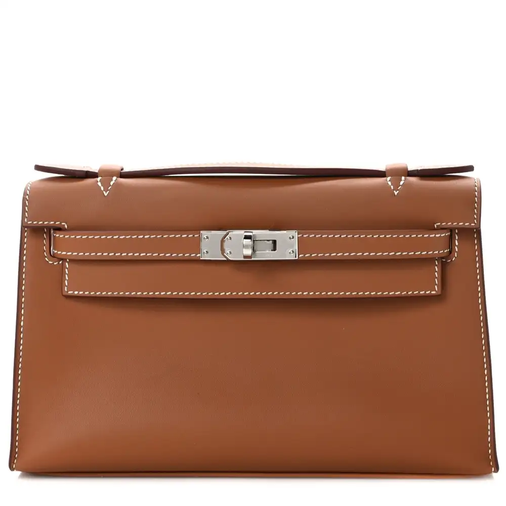Hermes Kelly Pochette in Swift Gold