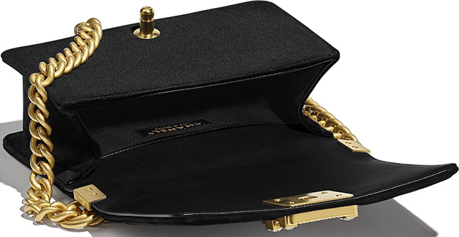 Chanel Boy Bag With Crystal Stone Clasp Chanel Boy Bag With Crystal Stone Clasp