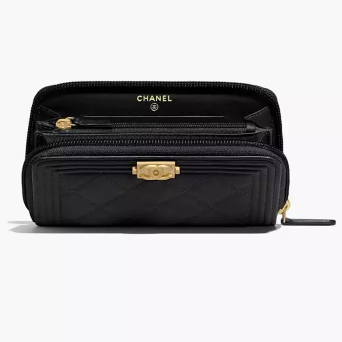 chanel boy zipped wallet prices 1