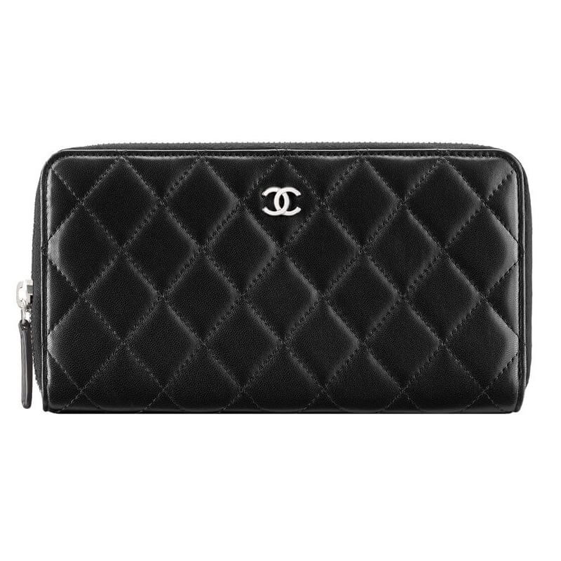 chanel zip around wallet prices