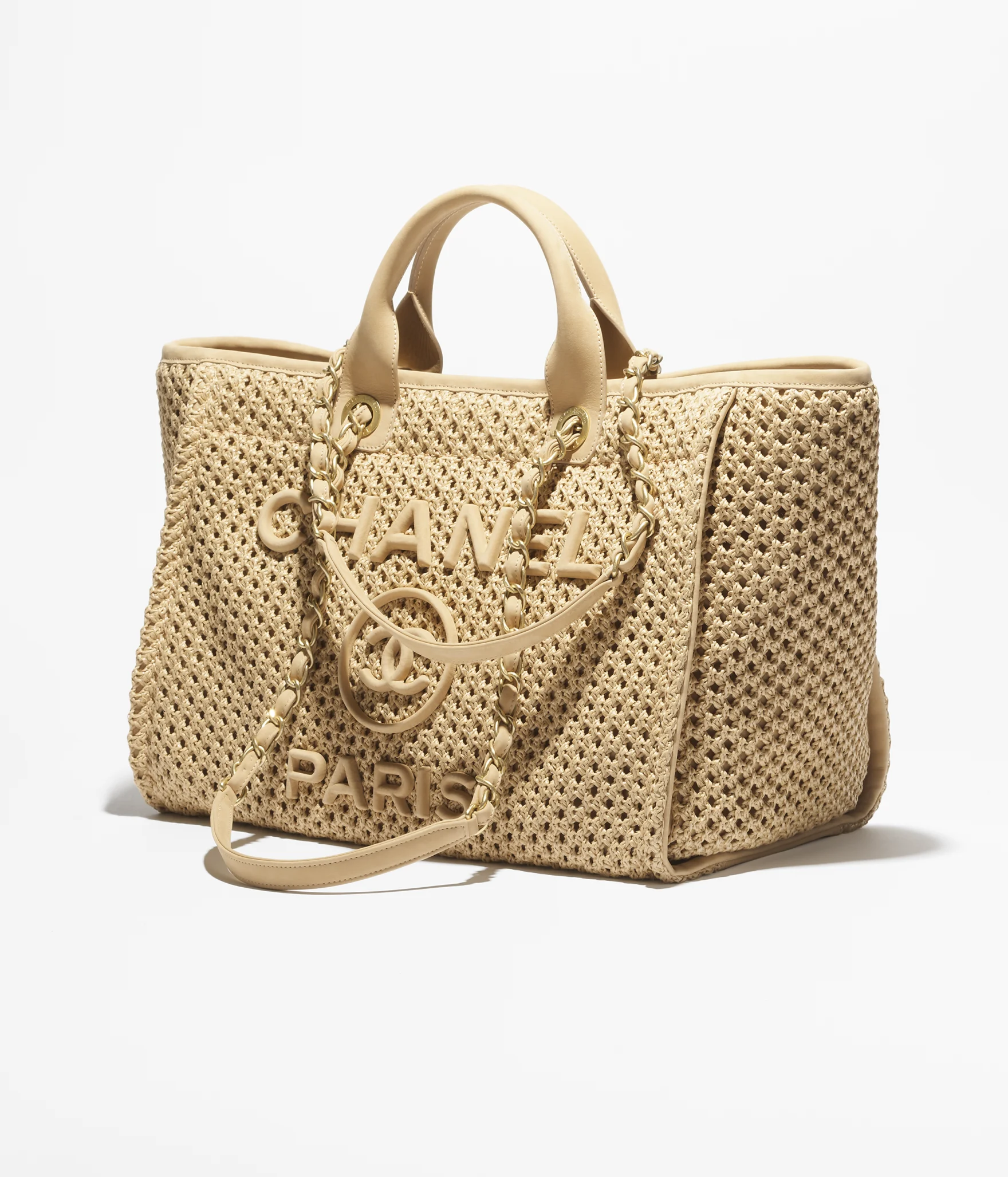 Chanel large shopping bag braided straw suede calfskin gold tone metal A66941B22709U5346 #2