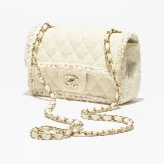 Chanel mini classic handbag tweed gold tone metal A69900B23063U4715 #2