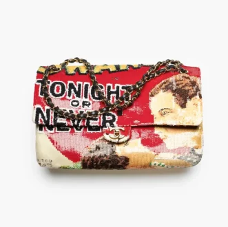 Chanel maxi flapbag sequins gold tone metal AS6281B25012UC190