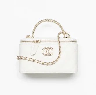 Chanel long vanity with chain grained shiny calfskin gold tone metal AP5182B1030710601
