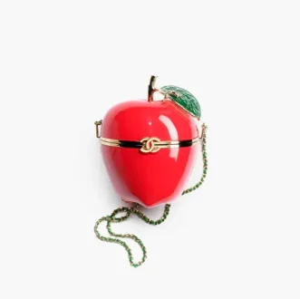 Chanel apple minaudiere laquered metal enamel gold tone metal AS6436B24948UA973