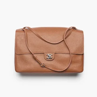 Chanel maxi flap bag grained calfskin silver metal AS6233B24008U8390