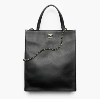 Chanel small tote calfskin gold tone metal AS6452B2478794305