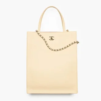 Chanel small tote calfskin gold tone metal AS6452B24787U8372