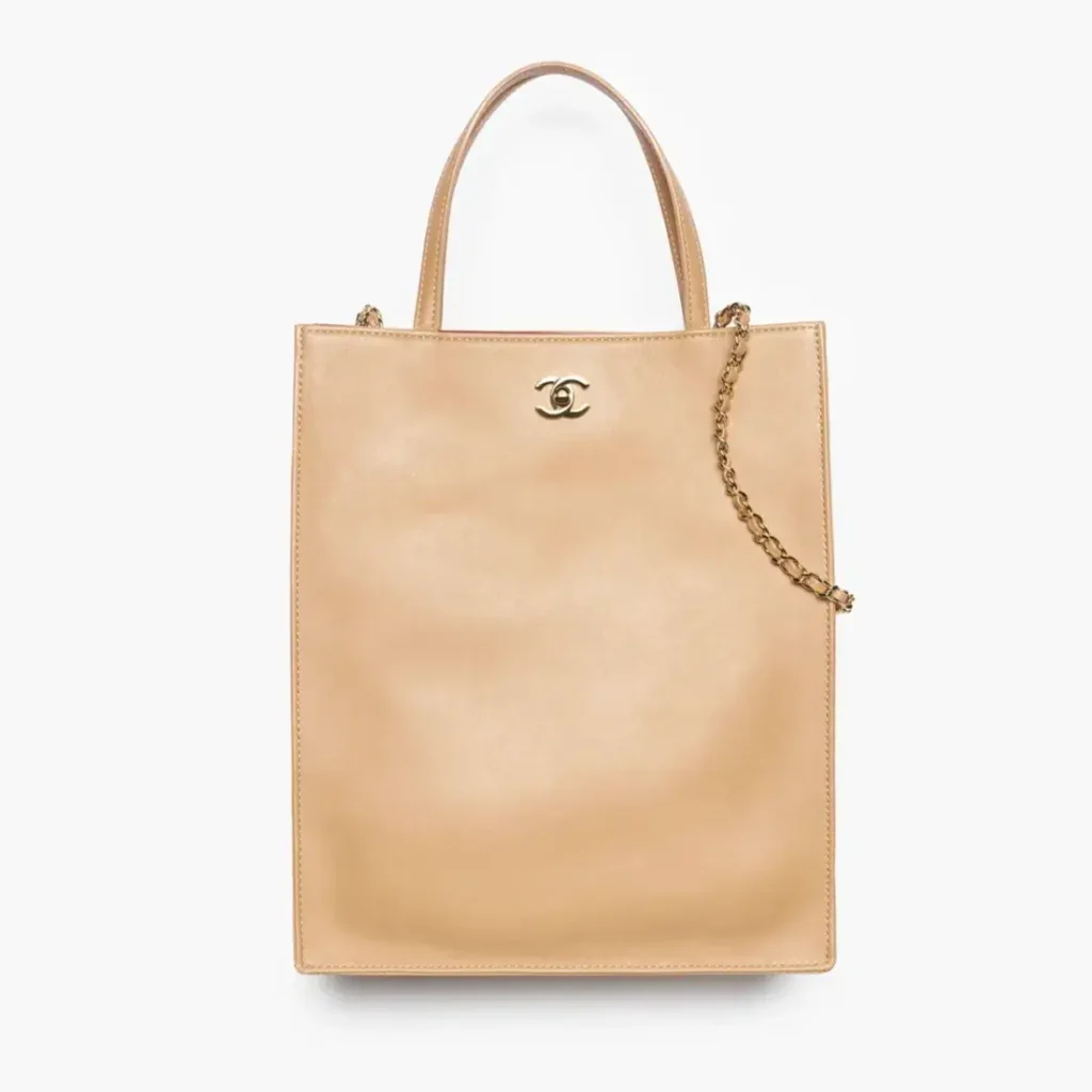 Chanel small tote calfskin gold tone metal AS6452B24787UB991
