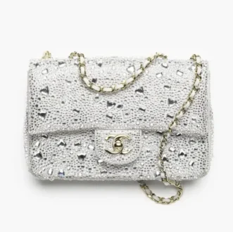Chanel evening bag strass gold tone metal AS4297B25644AC885