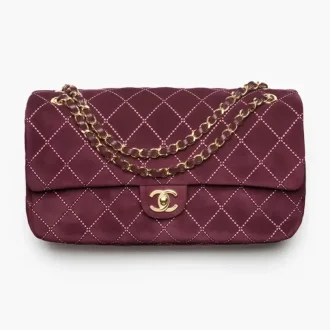 Chanel maxi flap bag suede calfskin gold tone metal AS6627B25748U7942