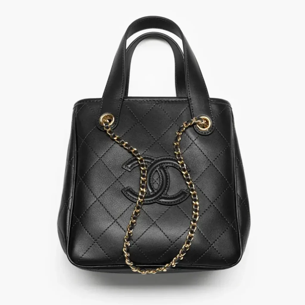 Chanel mini shopping bag calfskin gold tone metal AS6199B2538894305
