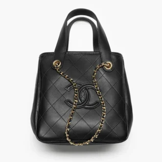 Chanel mini shopping bag calfskin gold tone metal AS6199B2538894305