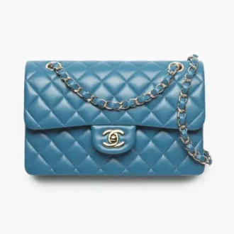 Chanel small classic handbag lambskin gold tone metal A01113Y04059UB639