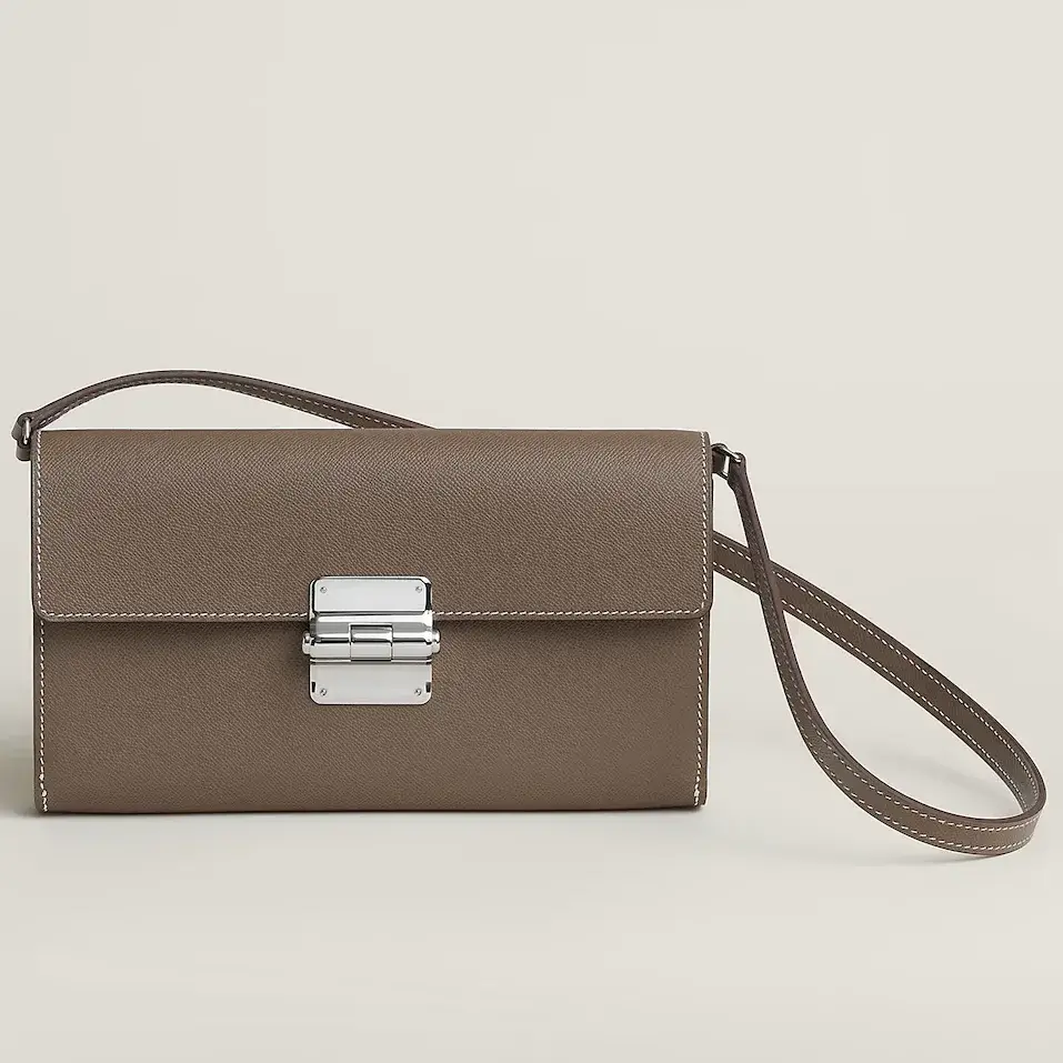 Hermes charniere to go pouch H086024CK18 Etoupe